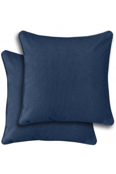 Chester Herringbone Pattern Pair of Cushion Covers - 43x43cm - Cases Only