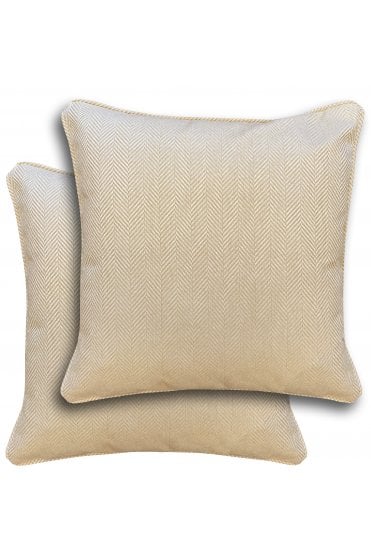Chester Herringbone Pattern Pair of Cushion Covers - 43x43cm - Cases Only