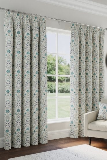 Cotswold Floral Blackout Thermal Curtains with Tape Top Header