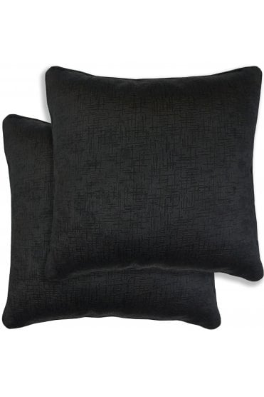 Pair of Vogue Textured Cushion Covers - 43x43cm - Cases Only