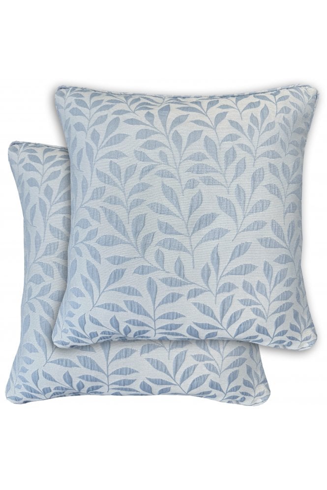Enhanced Living Sherwood Jacquard Leaf Pair of Cushion Covers - 43x43cm - Cases Only