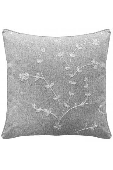 Tivoli Floral Embroidered Pair of Cushion Covers - 43x43cm - Cases Only