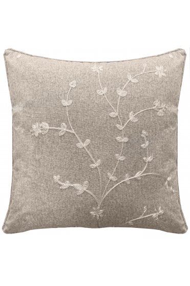 Tivoli Floral Embroidered Pair of Cushion Covers - 43x43cm - Cases Only