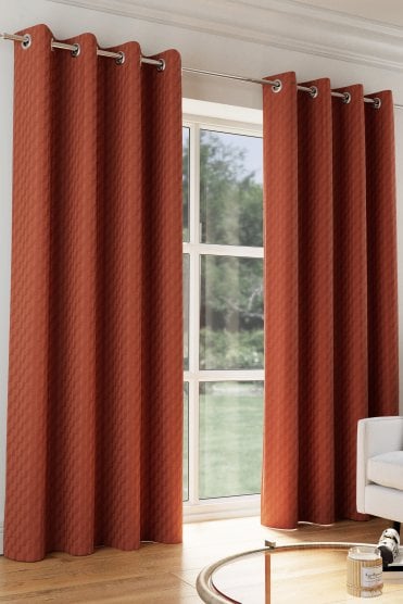 Tokyo Soft Velvet Room Darkening Eyelet Curtains (Pair)