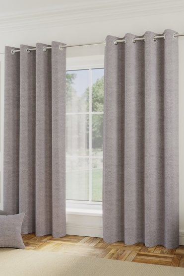 Royale Room Darkening Readymade Eyelet Boucle Curtain