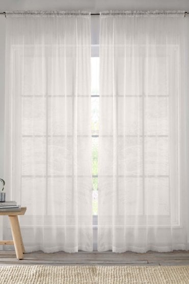 Crystal Sheer Plain Voile Panels (Pair)