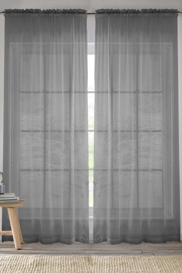 Crystal Sheer Plain Voile Panels (Pair)