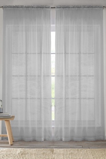 Crystal Sheer Plain Voile Panels (Pair)