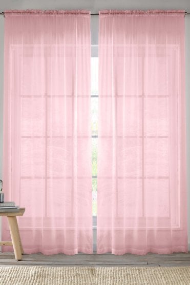 Crystal Sheer Plain Voile Panels (Pair)