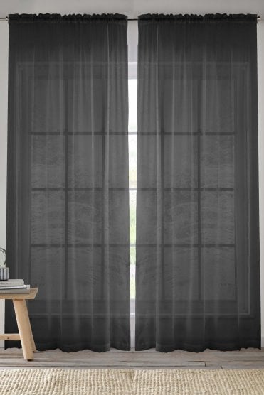 Crystal Sheer Plain Voile Panels (Pair)