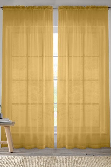 Crystal Sheer Plain Voile Panels (Pair)