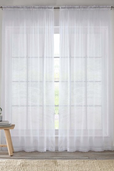 Crystal Sheer Plain Voile Panels (Pair)