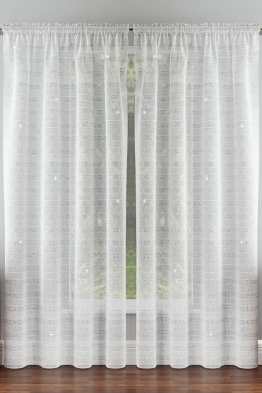 Lima Metallic Lurex Stripe Sheer Voile Panel (Pair)
