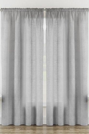 Rhodes Linen-Look Voile Panels (Pair)