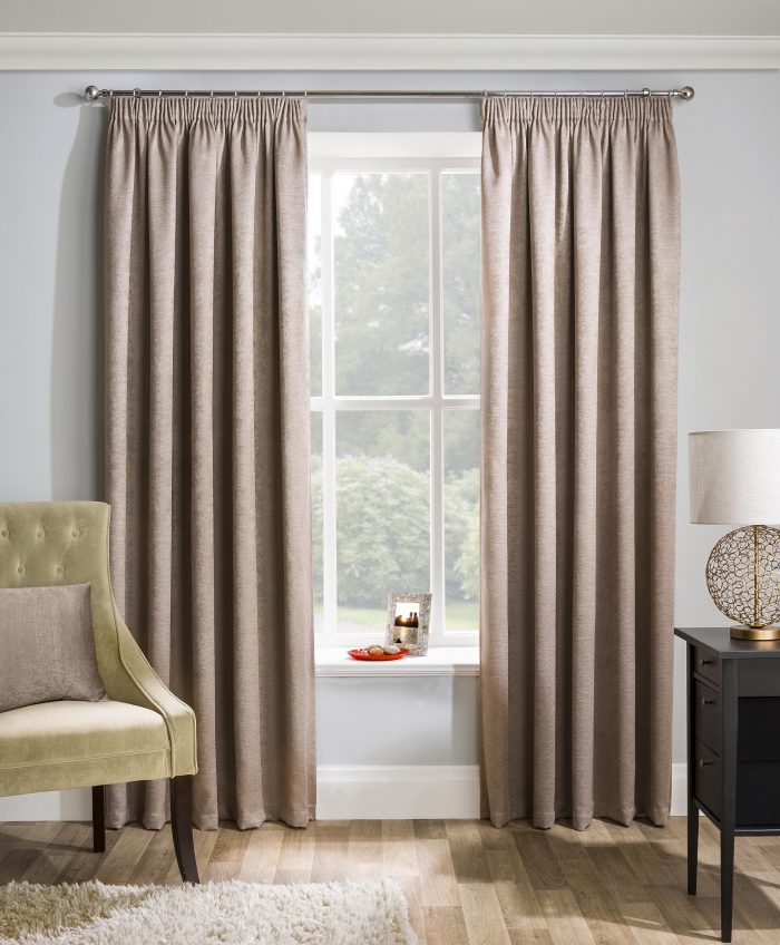 Matrix Latte Tape Top Readymade Curtain