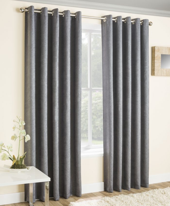 Vogue grey room darkening curtain